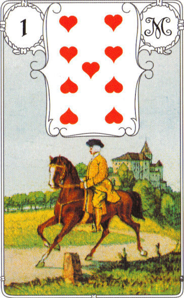 Lenormandkarte 1 der Reiter Deutung