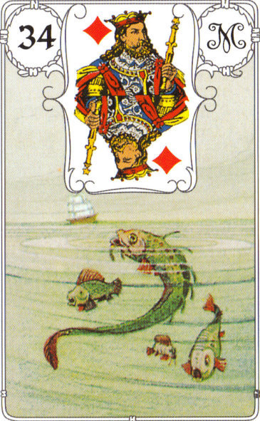 Lenormandkarte 34: Die Fische