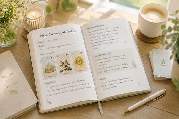 Sonntägliches Journaling und Lenormand Lesung