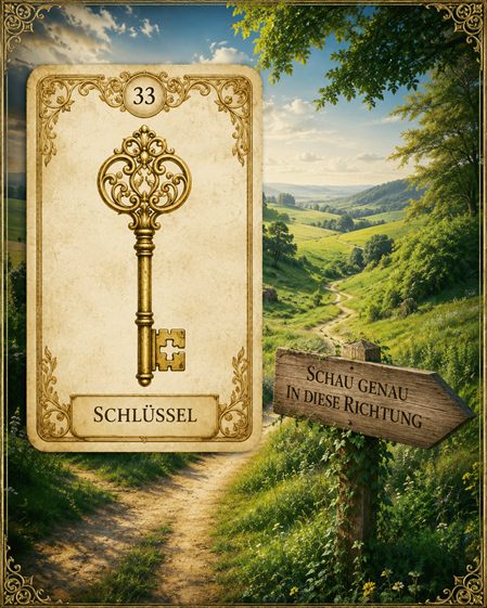 lenormand Tageskarte: Der Schlüssel zum Ziel