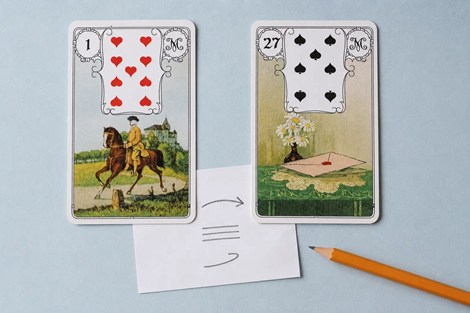 Lenormand der Reiter und der Brief